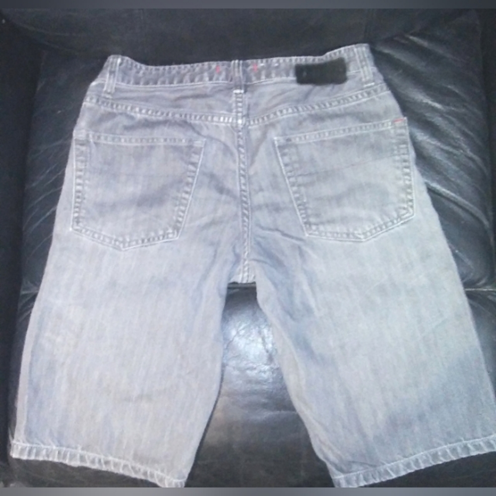 Vintage "Converse" One Star Distressed Gray Denim Shorts